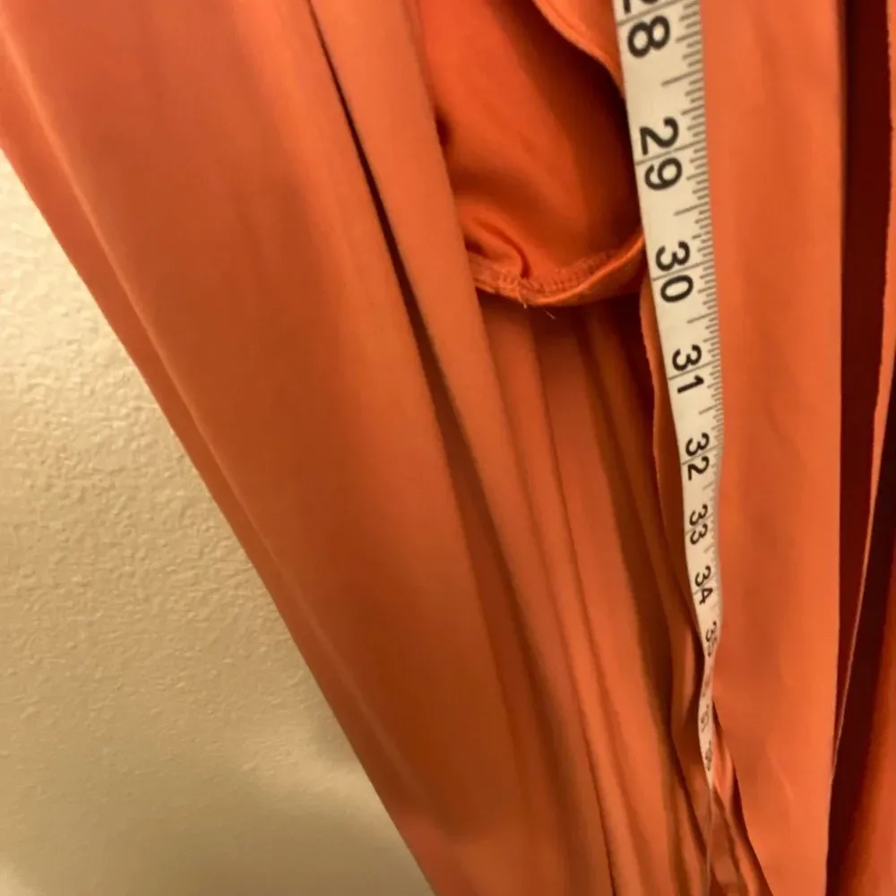 Weissman dance costume coral orange jumpsuit unitard Stitches 14346 SA adult